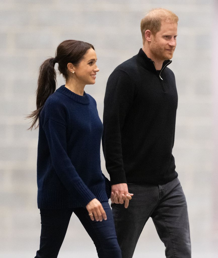 Prince Harry, Duke of Sussex and Meghan, Duchess of Sussex attend the Wheelchair Basketball final between USA and Israel during day one of the 2025 Invictus Games