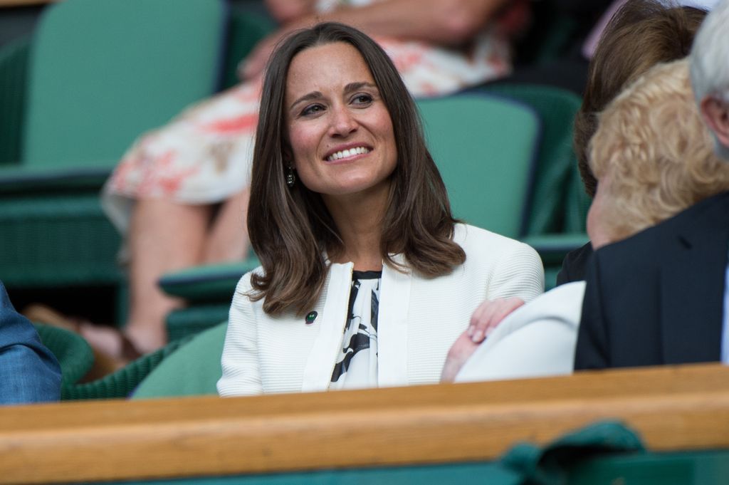Pippa Middleton watching the tennis on day four of the Wimbledon Lawn Tennis Championships at the All England Lawn Tennis and Croquet Club at Wimbledon on June 24, 2014, London, England.