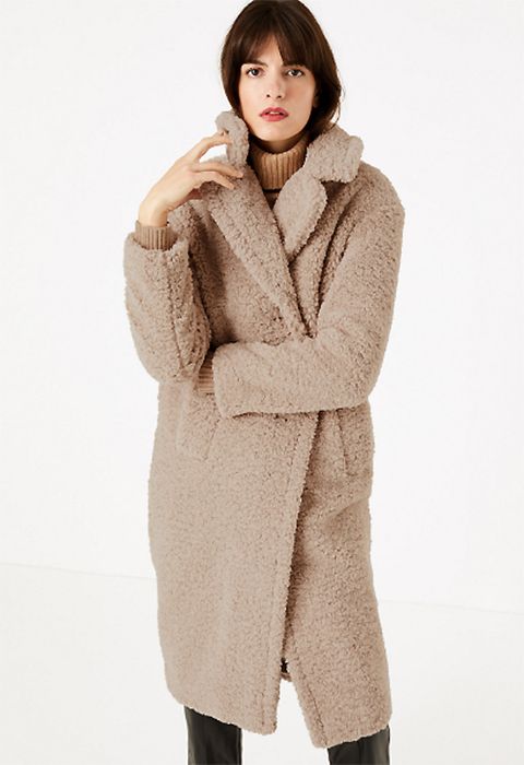 marks and spencer teddy coat