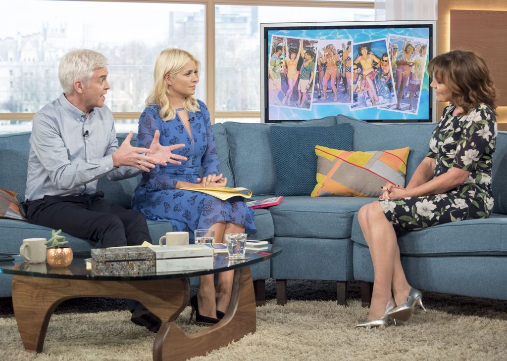Lorraine Kelly with Holly Willoughby and Phillip Schofield