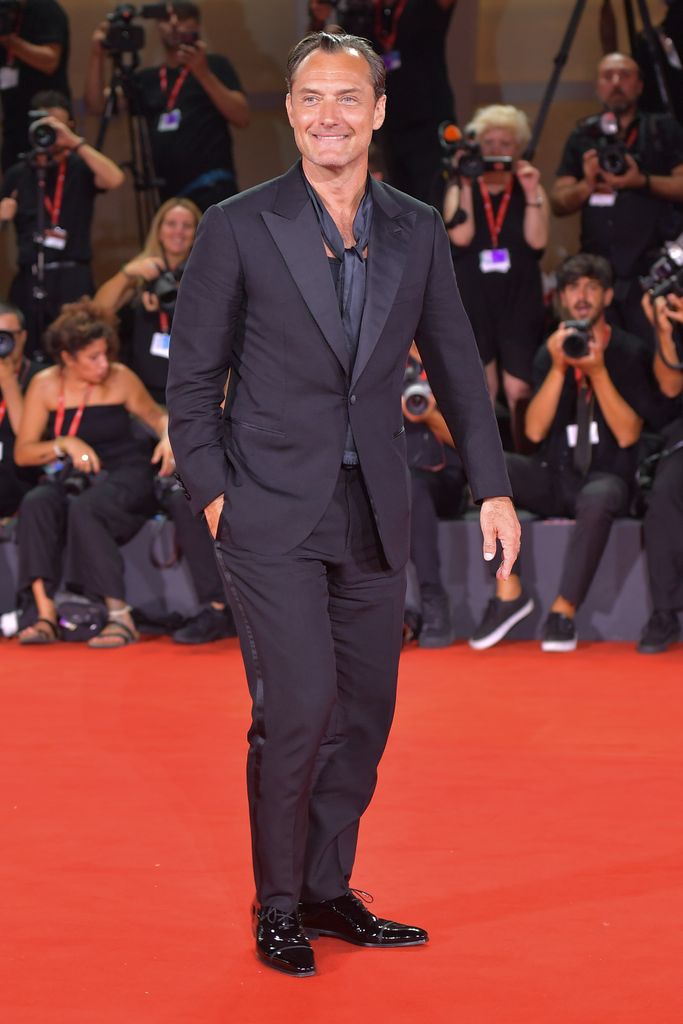 Jude Law attends the "The Order" red carpet during the 81st Venice International Film Festival at Palazzo del Cinema on August 31, 2024 in Venice, Italy