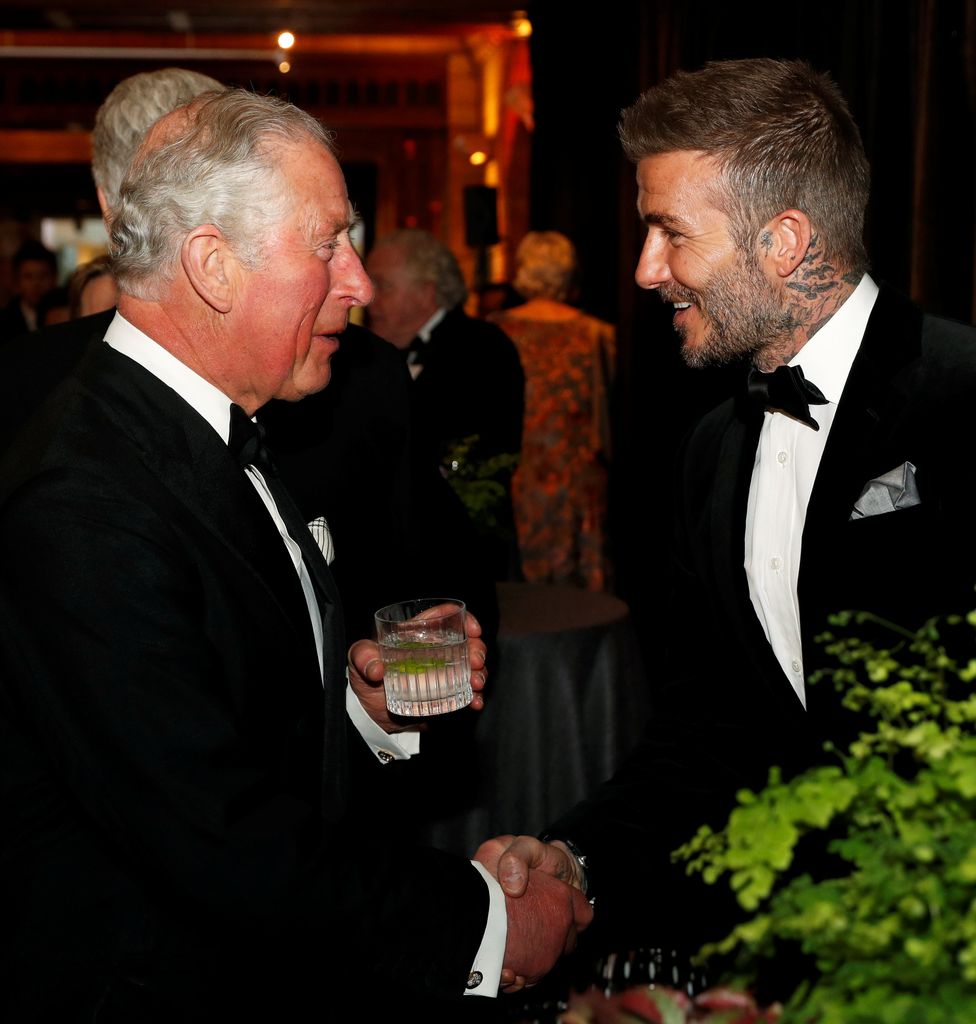 Prince Charles and David Beckham at Our Planet premiere