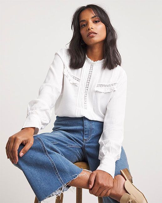 14 best Princess Dianainspired piecrustcollar blouses & knits HELLO!