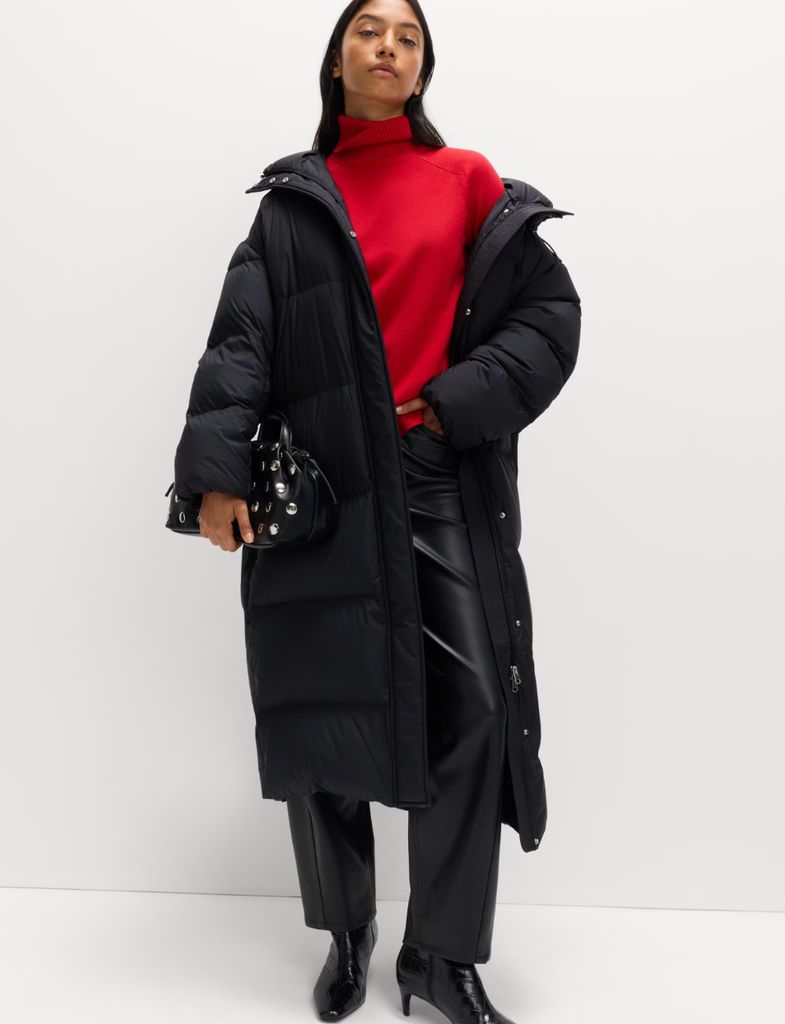 M&S Feather & Down Stormwear™ Padded Duvet Coat