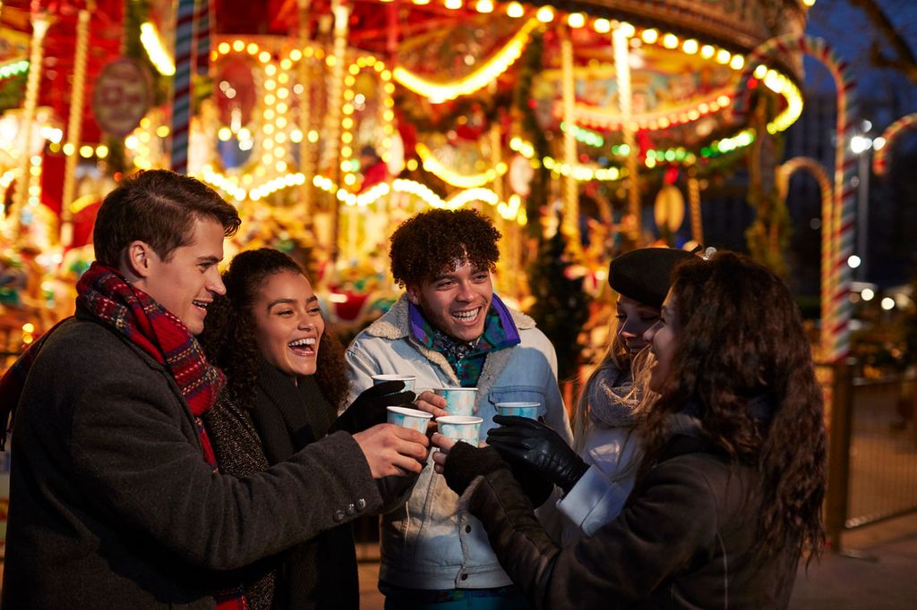 Friends enjoying a Christmas city break