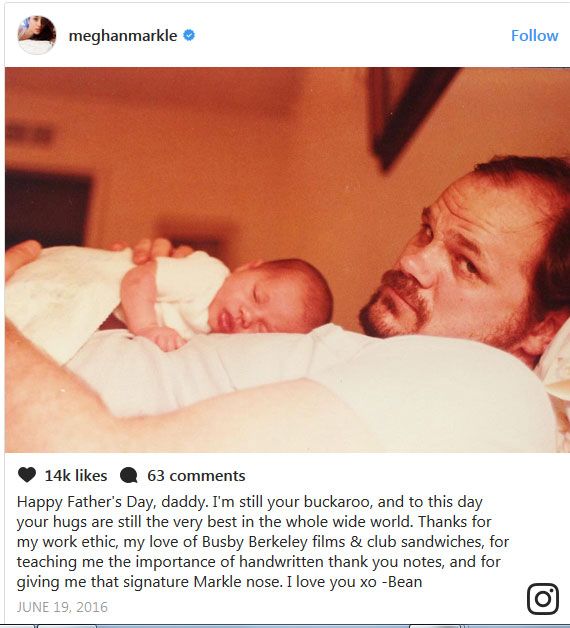 meghan markle nicknames fathers day instagram