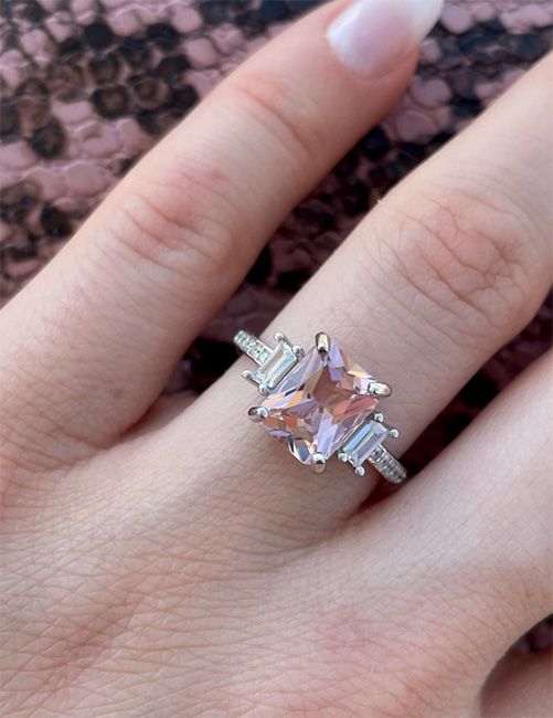 pink engagement rings etsy morganite