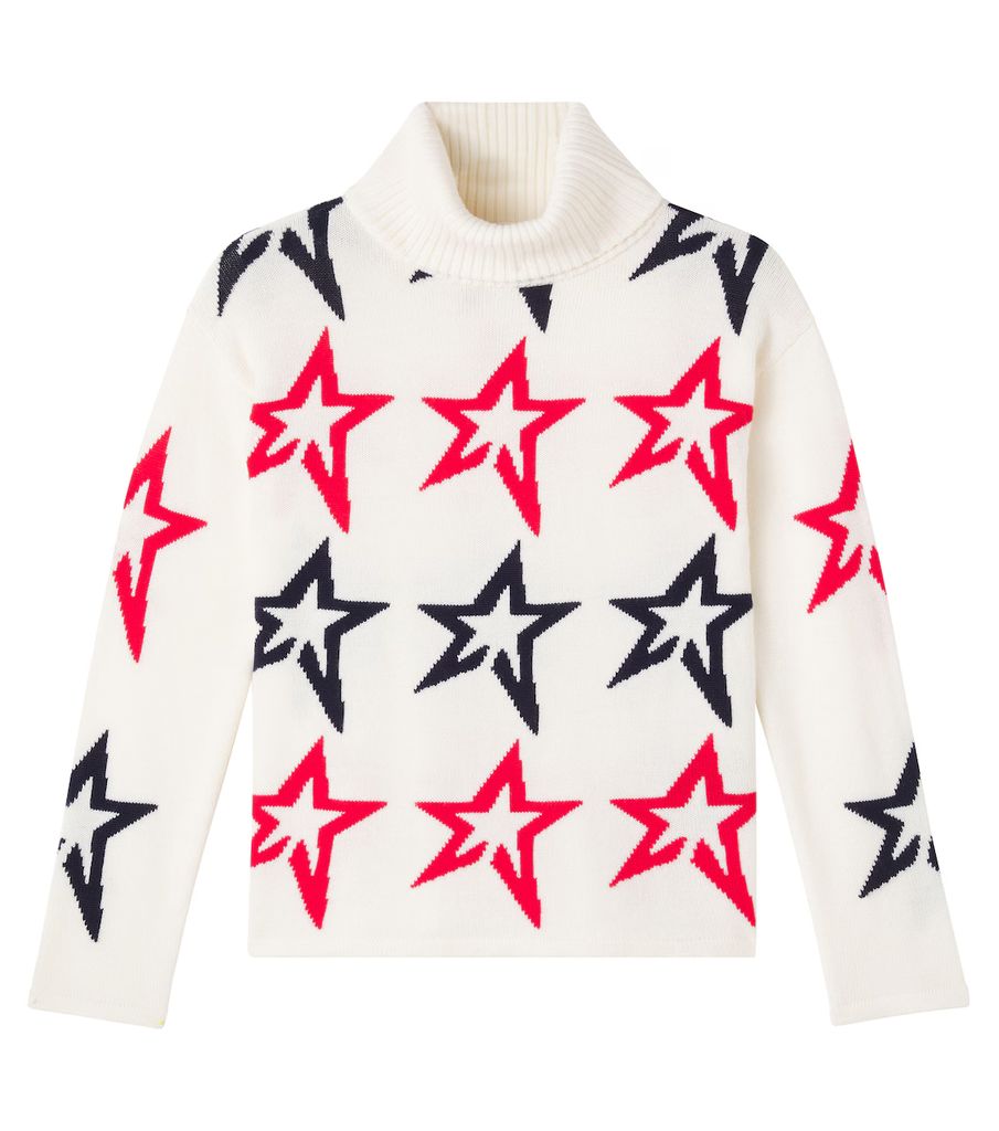 Intarsia Wool Turtleneck Sweater