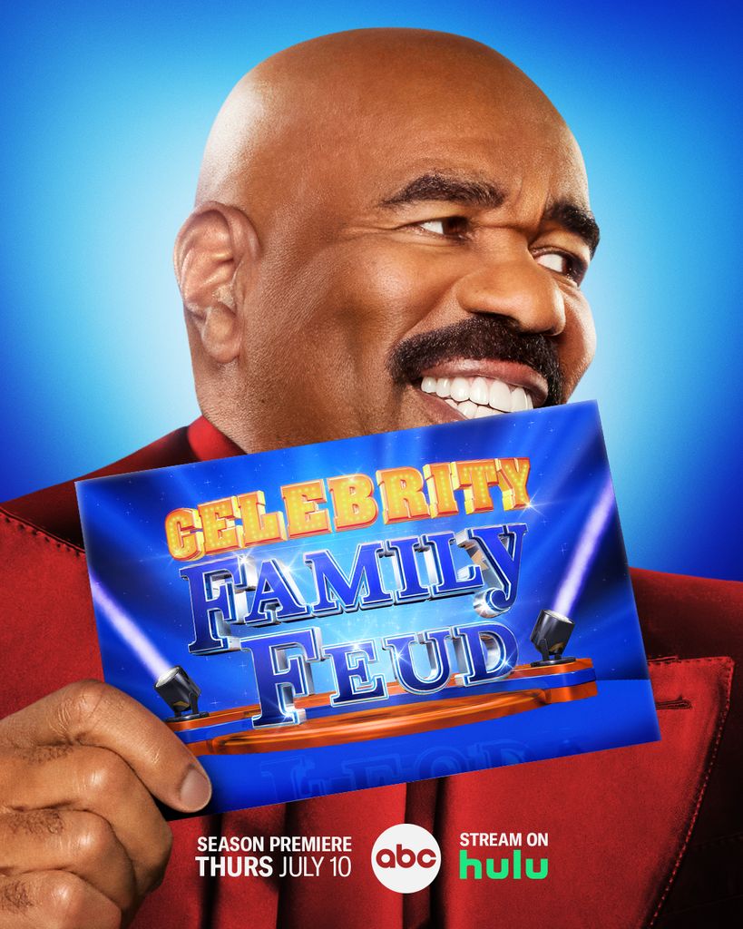 Steve Harvey on promo art for Celebrity Family Feud