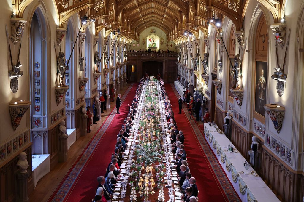 State banquet set-up in St George's Hall