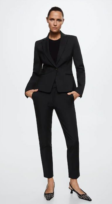 mango black suit