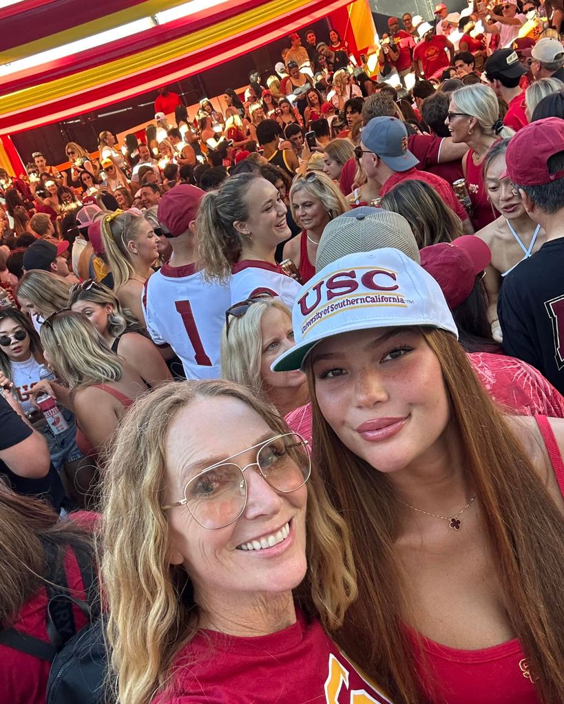 Isabella Strahan with her mom Jean Muggli