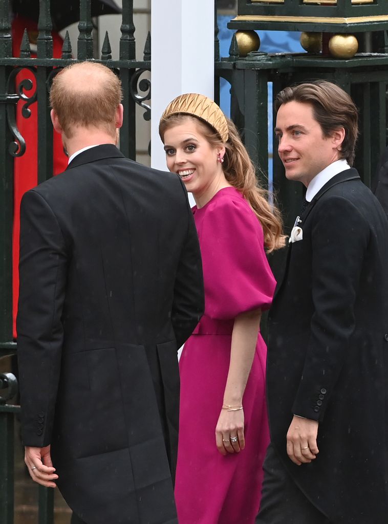Princess Beatrice of York opted for a vibrant pink midi dress