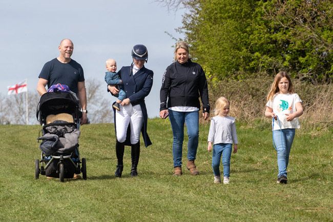 zara and mike tindall out in full force