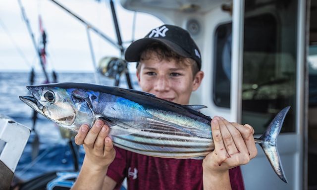 Skipjack tuna was also on the menu