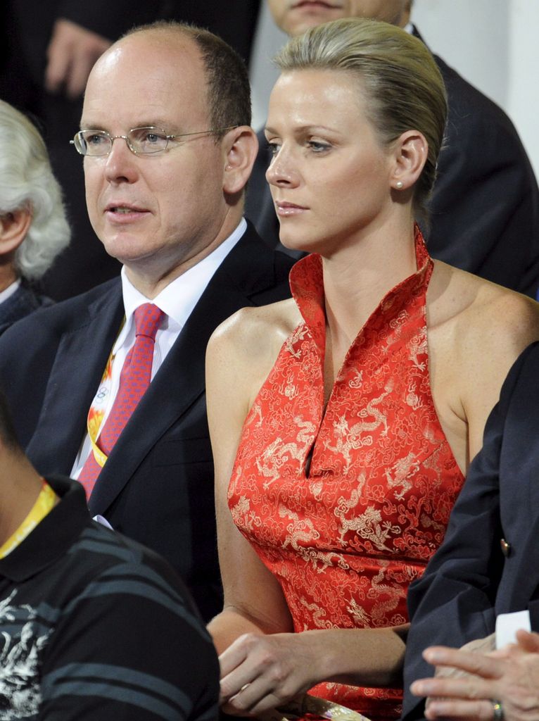 Princess Charlene donned the beautiful tailored dress in 2008
