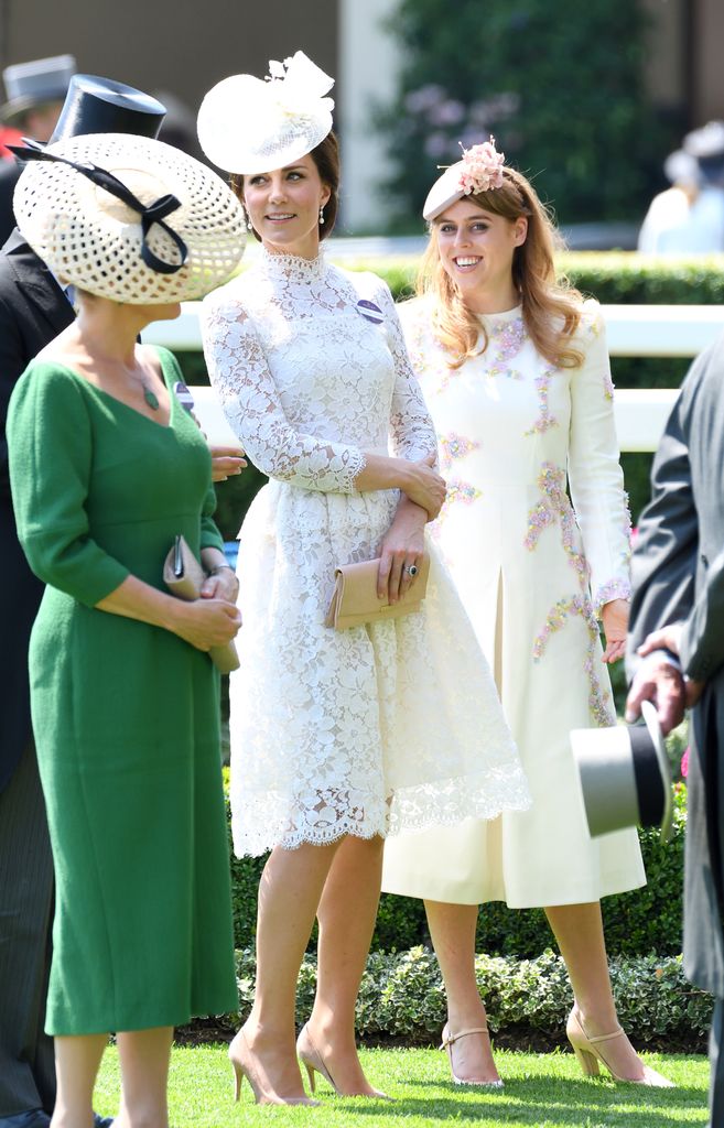 Princess Beatrice with kate in white