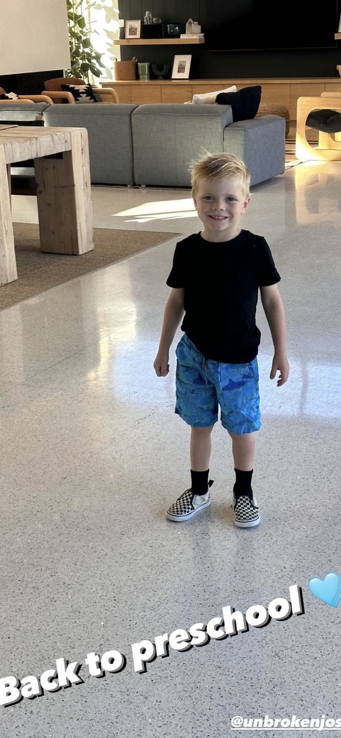 Christina Hall's youngest son Hudson ready for his first day at pre-school