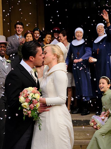 Screenshot of Call the Midwife wedding between Matthew and Trixie