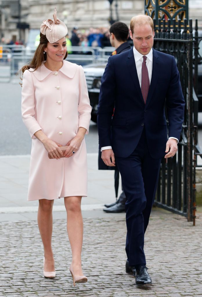 Catherine, Duchess of Cambridge and Prince William enter Westminster Abbey 