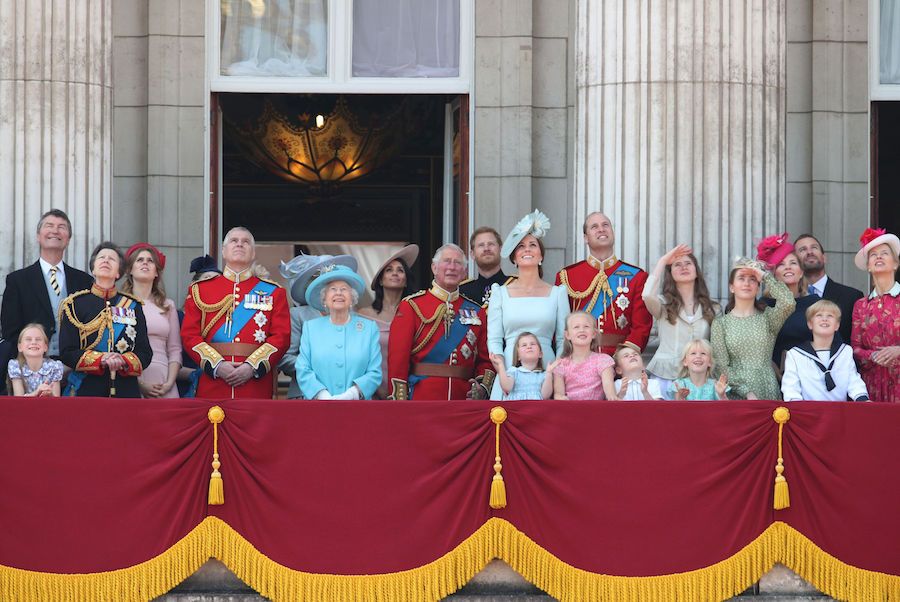 trooping the colour royal family 2018