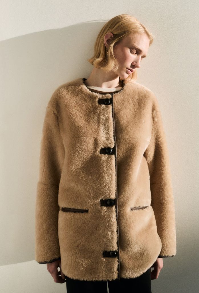 H&M shearling coat