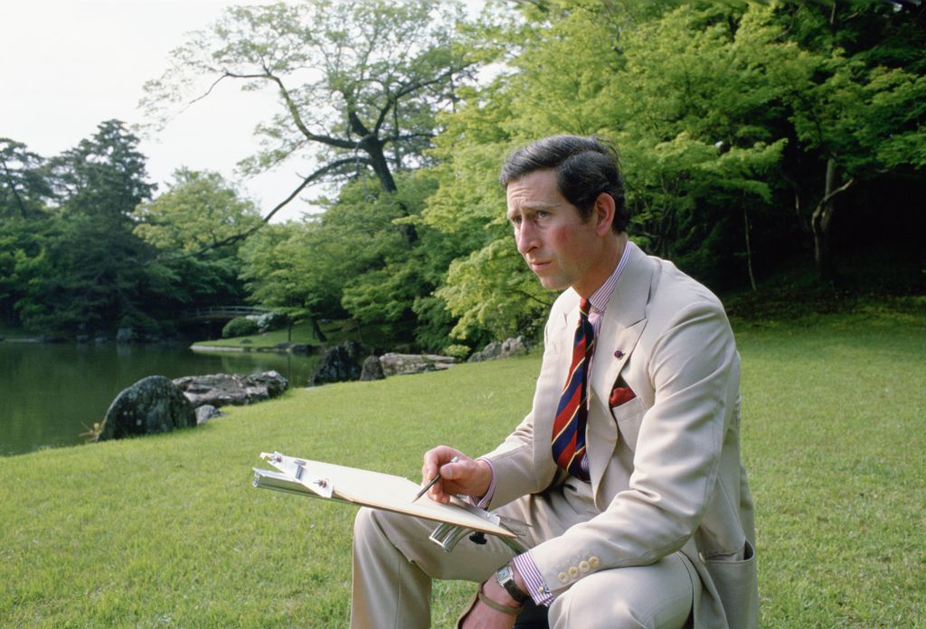 King Charles sketching in Japan