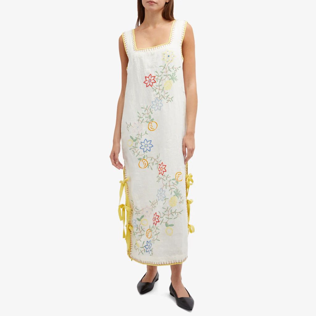 Alemais EMBRODIERY WHITE LONG DRESS