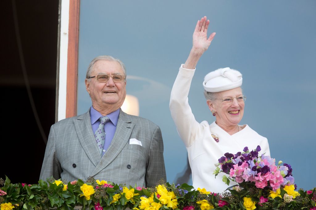 Prince Henrik and Queen Margrethe II of Denmark attend a lunch reception in Aarhus, Denmark