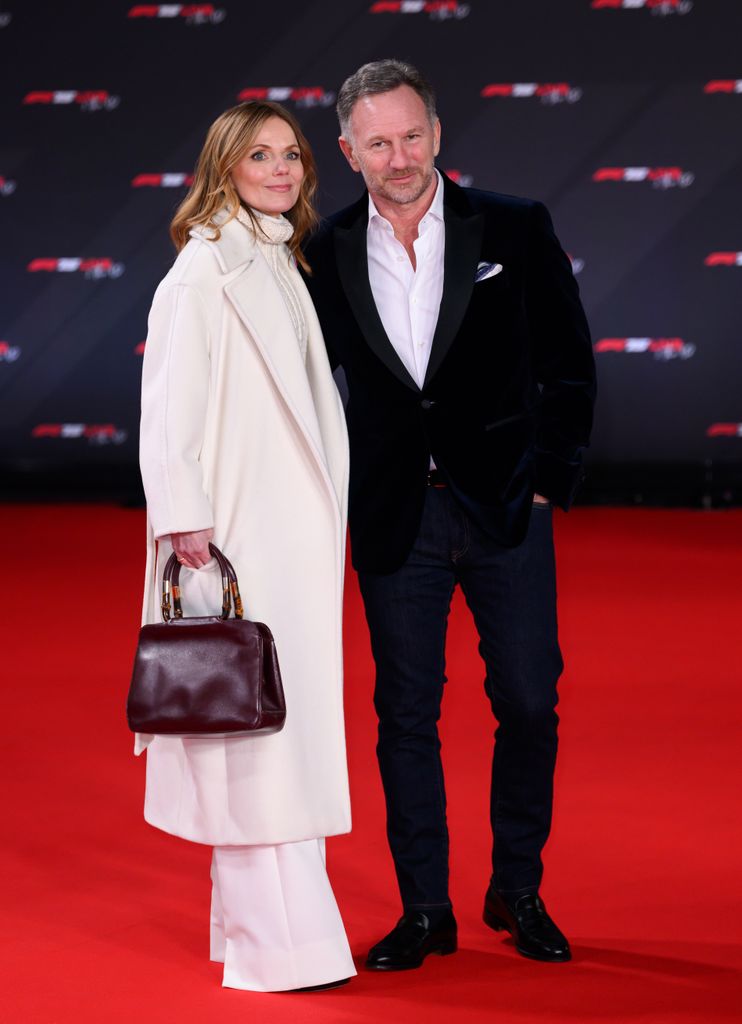 Geri Horner rocks sensational flares for rare red carpet appearance with husband Christian