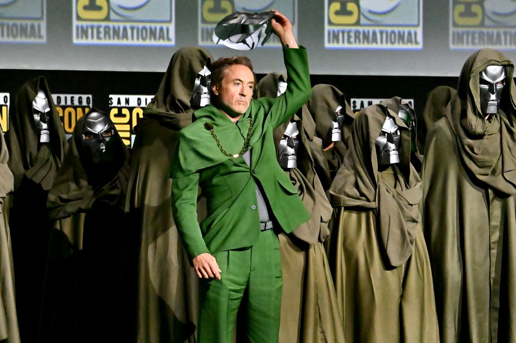 Robert Downey Jr. at the "Marvel Studios" Panel at the 2024 San Diego International Comic-Con on July 27, 2024 in San Diego, California.