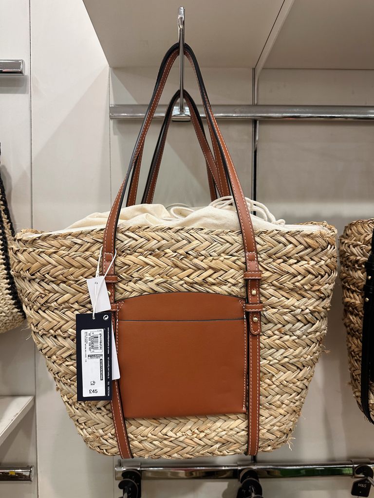 The M&S straw tote was a stand-out piece in the flagship London store