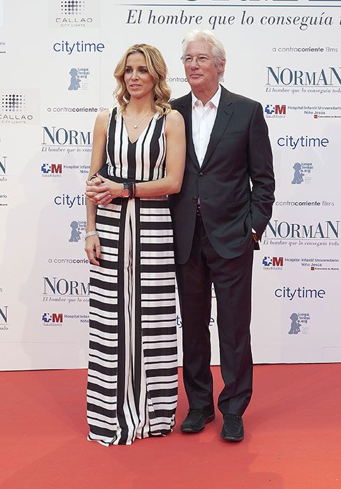 richard gere and wife alejandra silva on red carpet