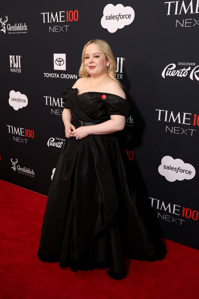 nicola coughlan in a black ball gown