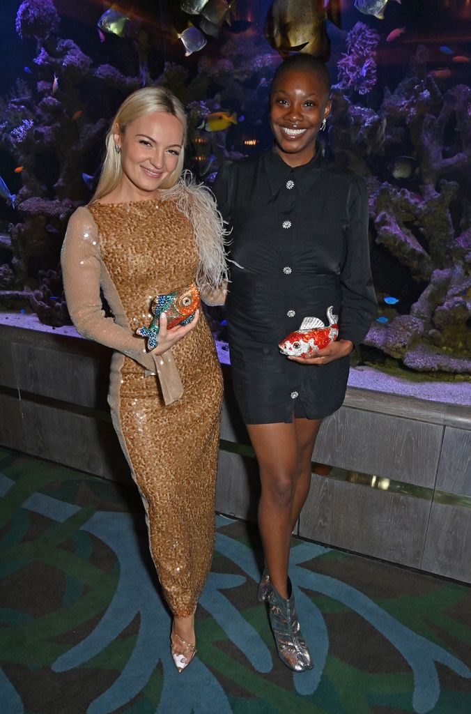  Alessandra Frame and Yomi Adegoke attends an intimate dinner at Sexy Fish to celebrate the launch of 'The Lost Treasures' in partnership with Judith Leiber Couture