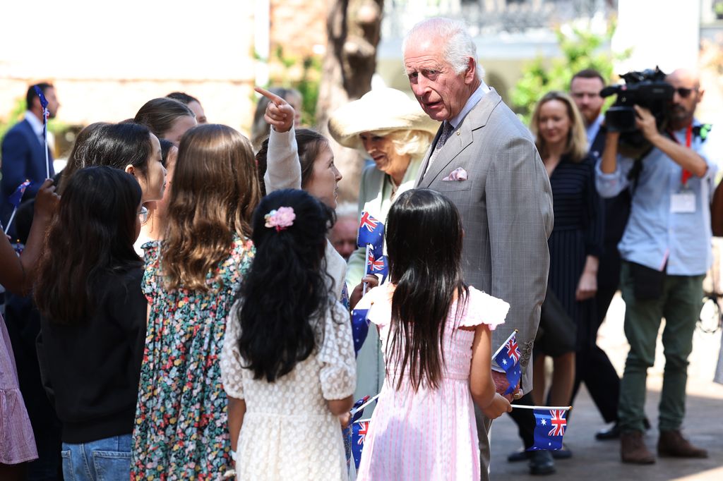 The royals greeted their adoring fans outside the church