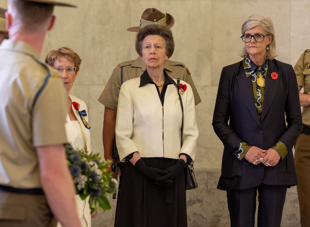 Her Royal Highness Princess Anne and Australian Governor-General Sam Mostyn during a visit to ANZAC Memorial in Hyde Park Sydney, Sunday, November 9, 2025