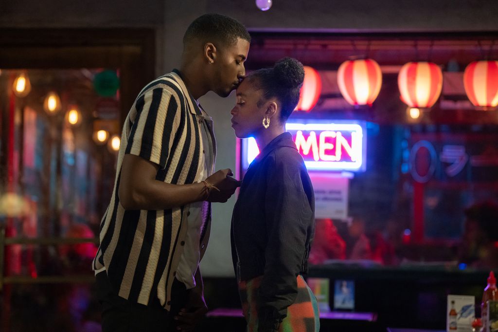 Michael Cooper Jr. as Justin Edwards and Lovie Simone as Keisha Clark in Episode 108 of Forever.