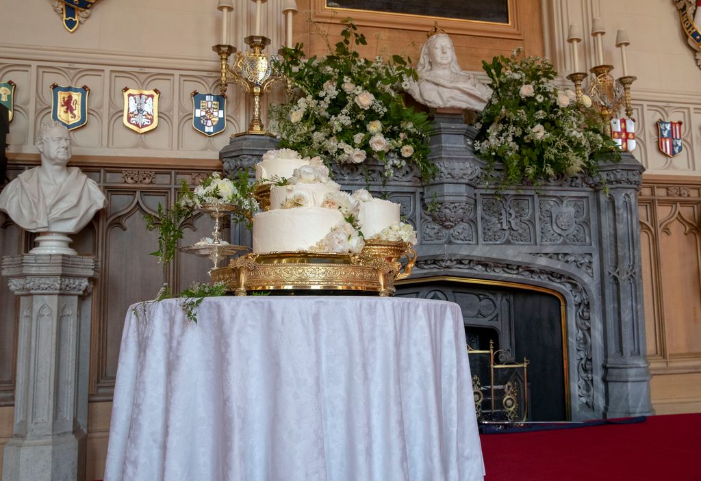 cake on display in castle
