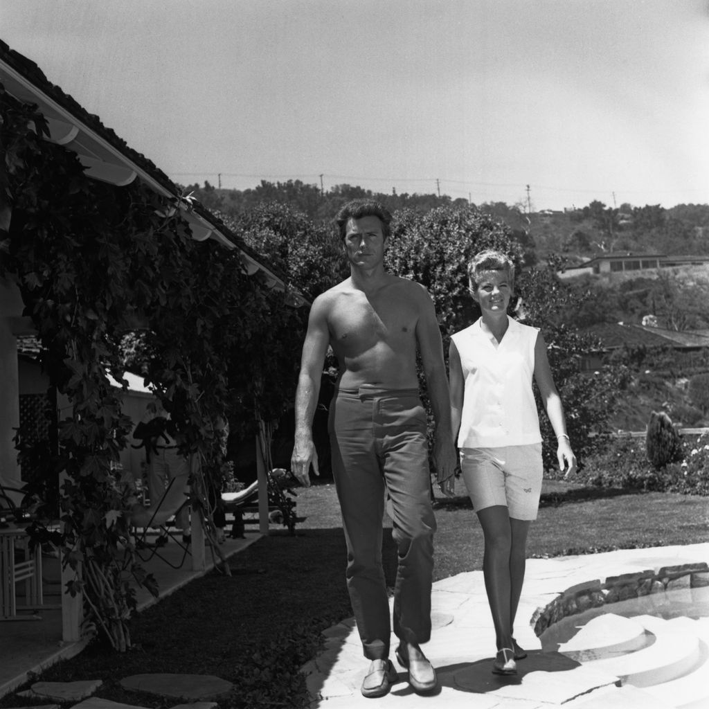 Clint Eastwood with his first wife Maggie Johnson at their home in the Hollywood Hills, Los Angeles, California, circa 1960