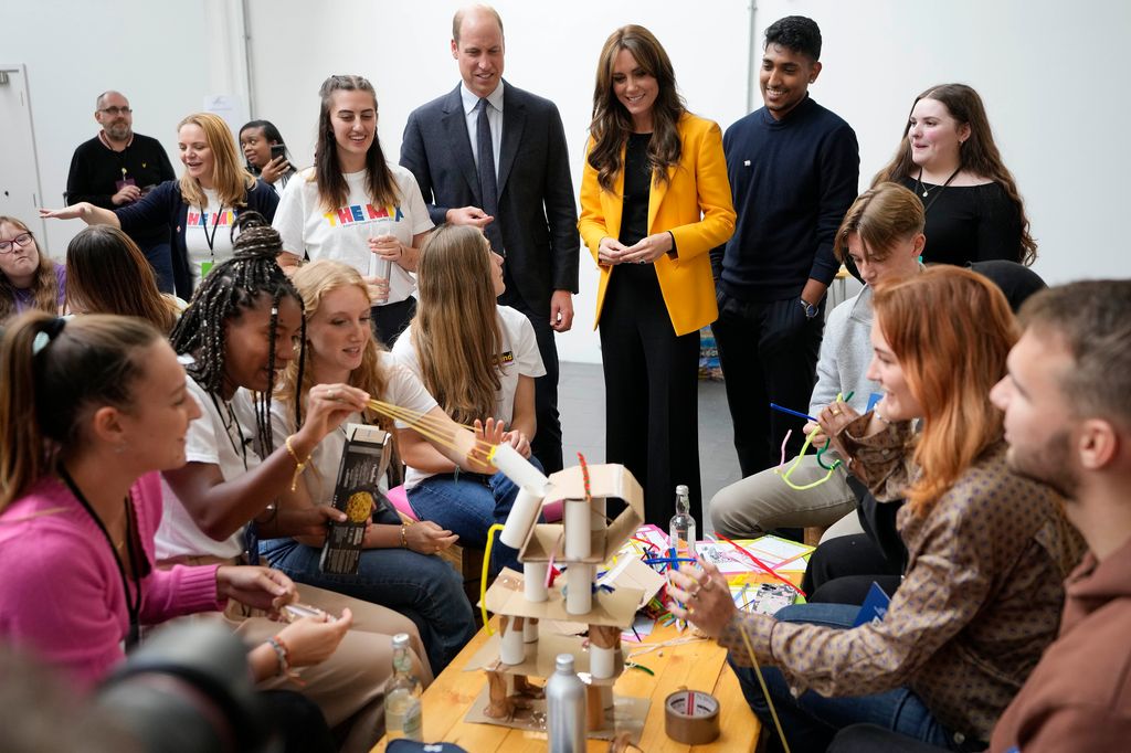 Prince William and Princess Kate join young people as they participate in a series of workshops which focus on emotions, relationships and community action as they host a forum to mark World Mental Health Day at Factory Works in Birmingham