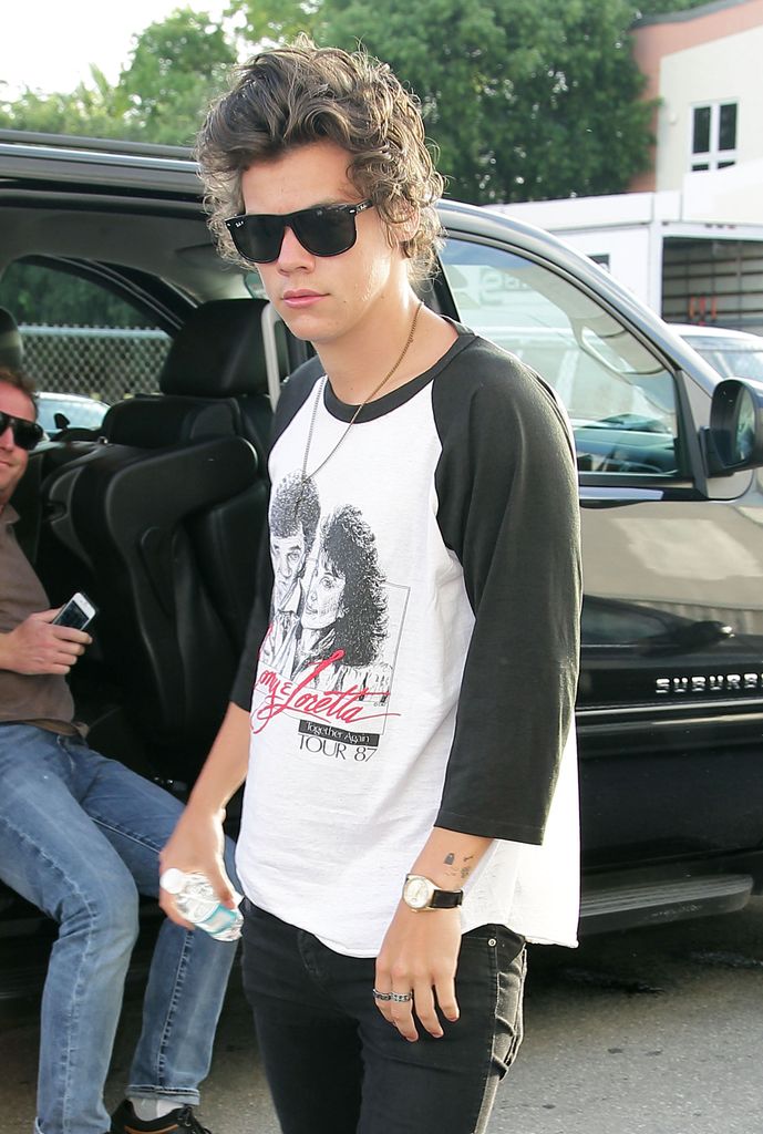 Harry Styles of the music group One Direction is sighted at the Temple House on June 12, 2013 in Miami Beach, Florida. 