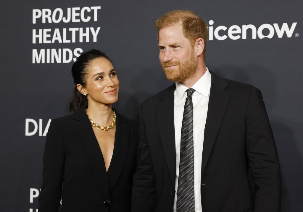 Co-Founders of The Archewell Foundation and Project Healthy Minds' Humanitarians of the Year Award recipients Prince Harry and Meghan, Duke and Duchess of Sussex