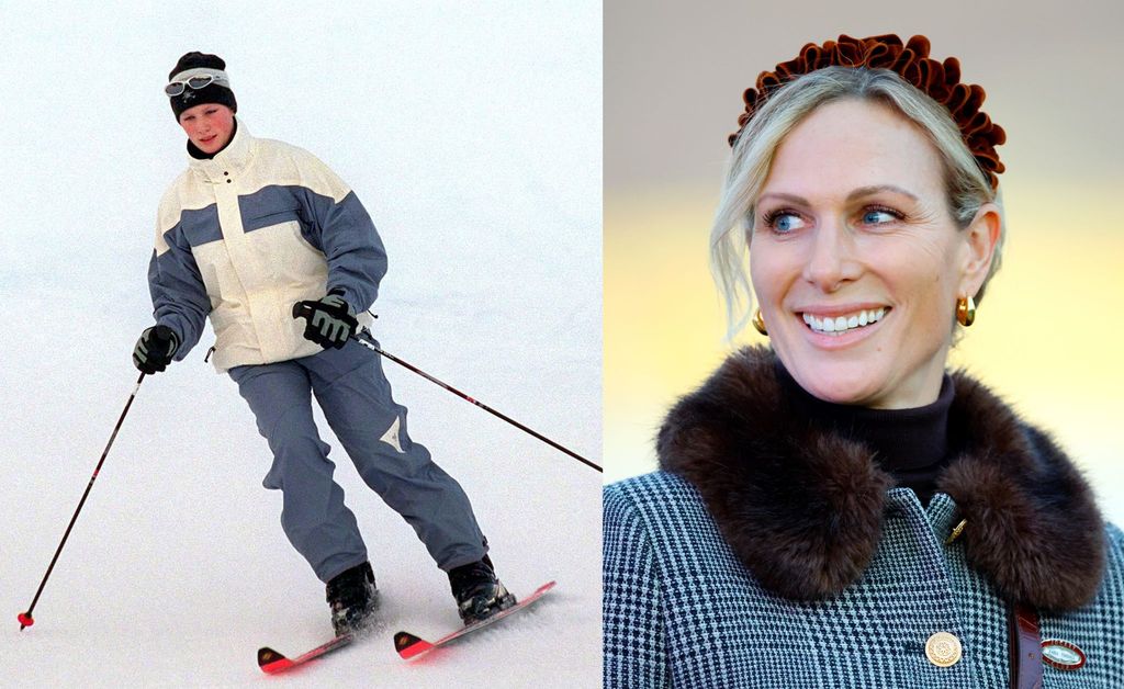 Zara Tindall skiing