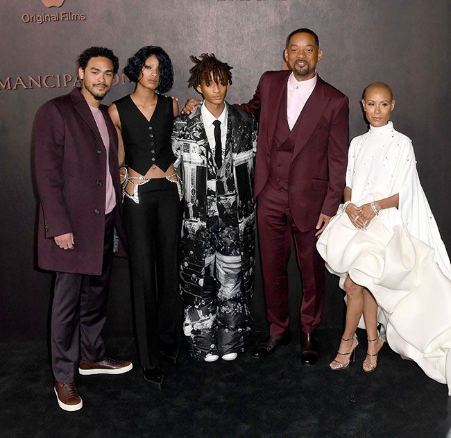 Jada Pinkett Smith and her family on the red carpet