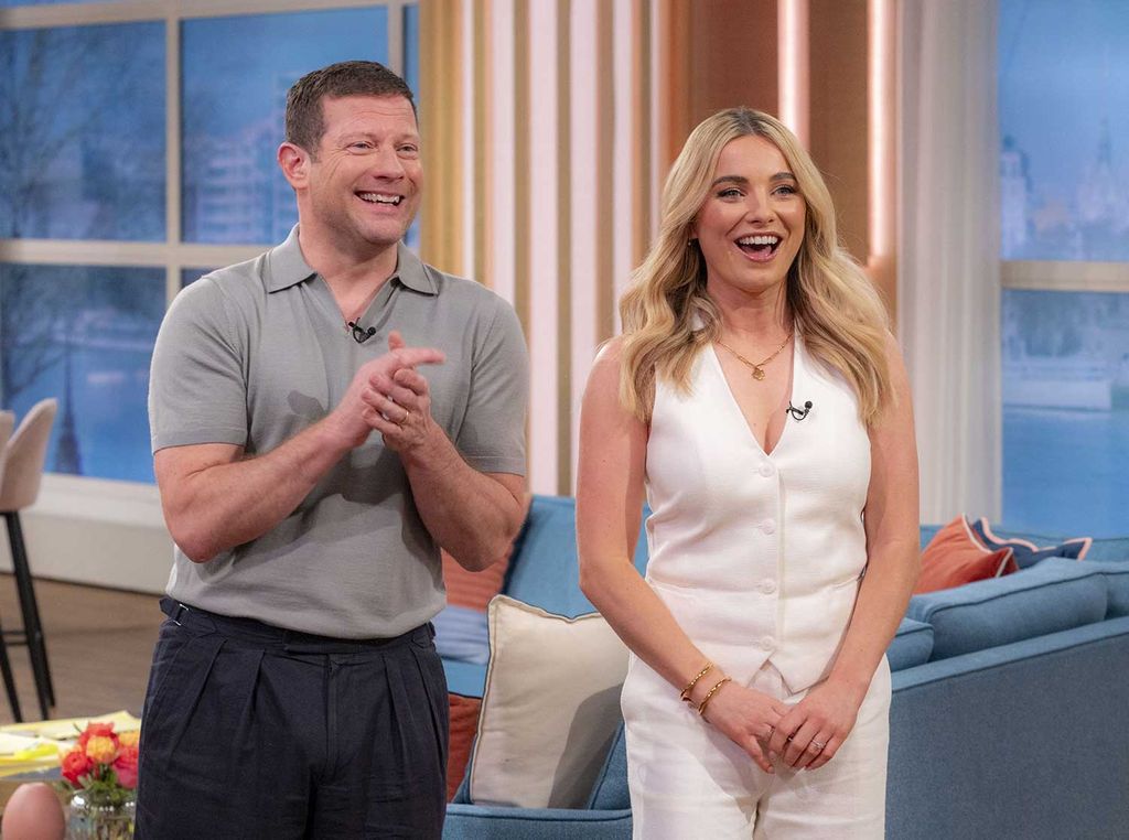 Sian Welby on This Morning wearing Reiss linen suit