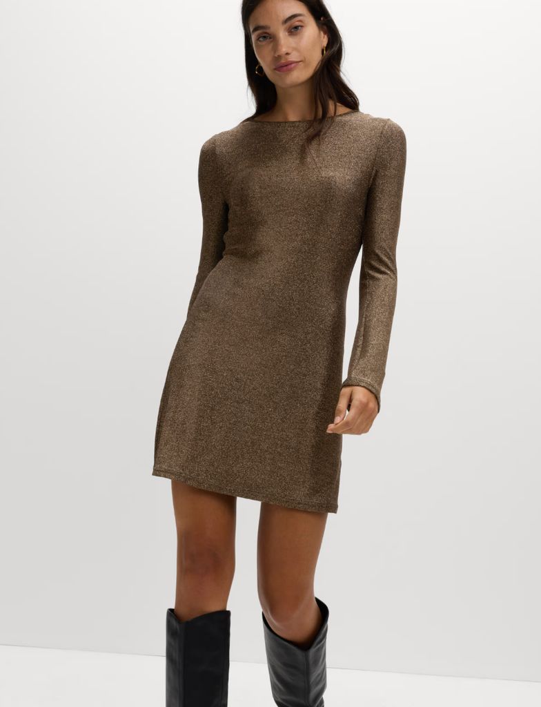 M&S Metallic Mini Shift Dress