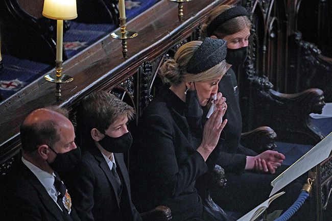 sophie wessex at prince philip funeral