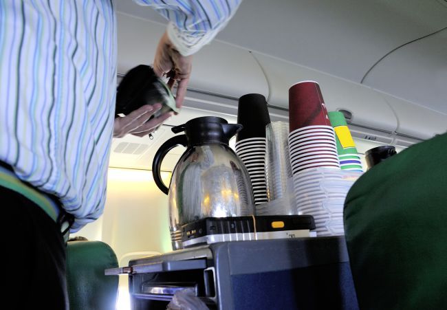 coffee on plane