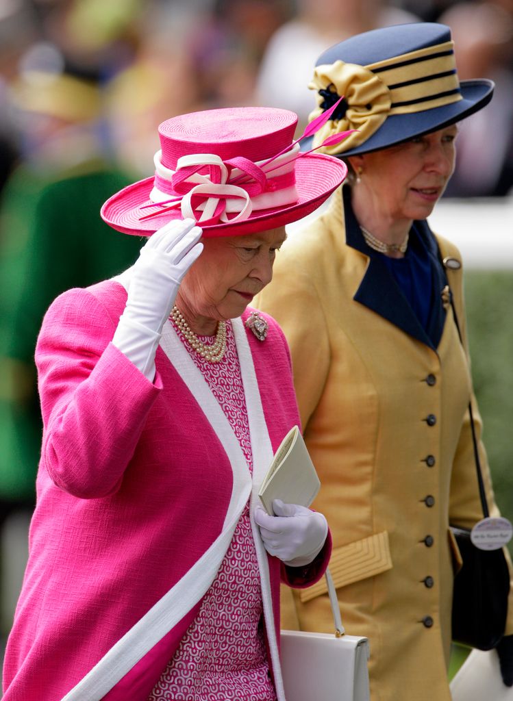 Queen Elizabeth II and HRH Princess Anne at Ascot in 2008